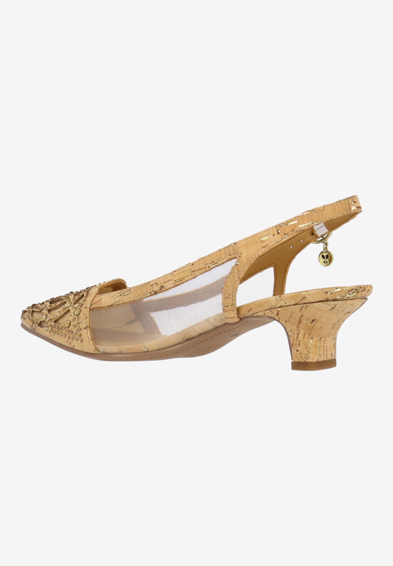Elsinora Sling Back Pump, NATURAL GOLD, alternate image number 5