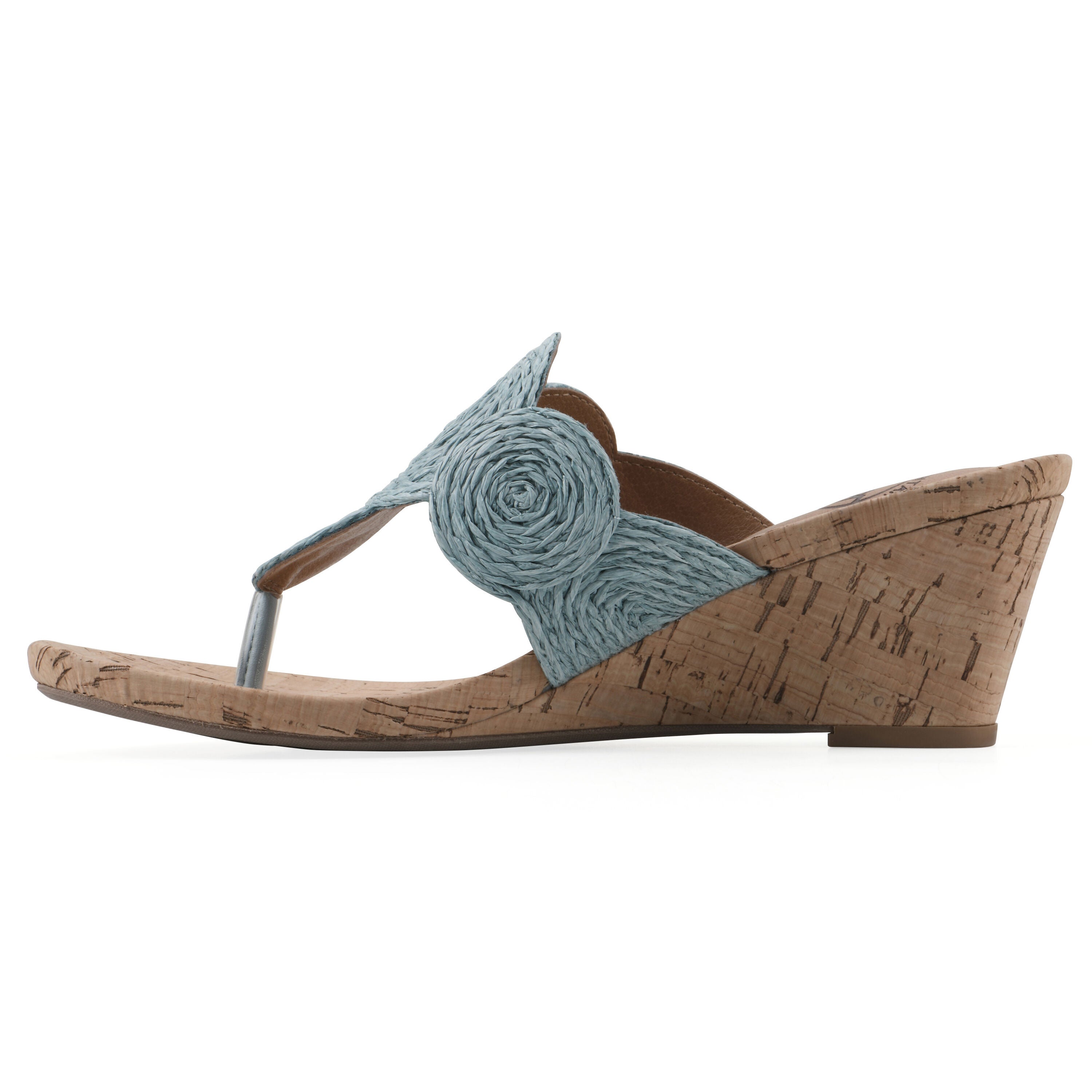 Affogato Wedge Sandal, SKY BLUE SMOOTH, alternate image number 3