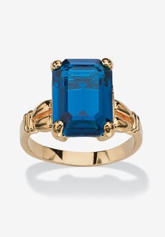 Yellow Gold Plated Simulated Birthstone Ring