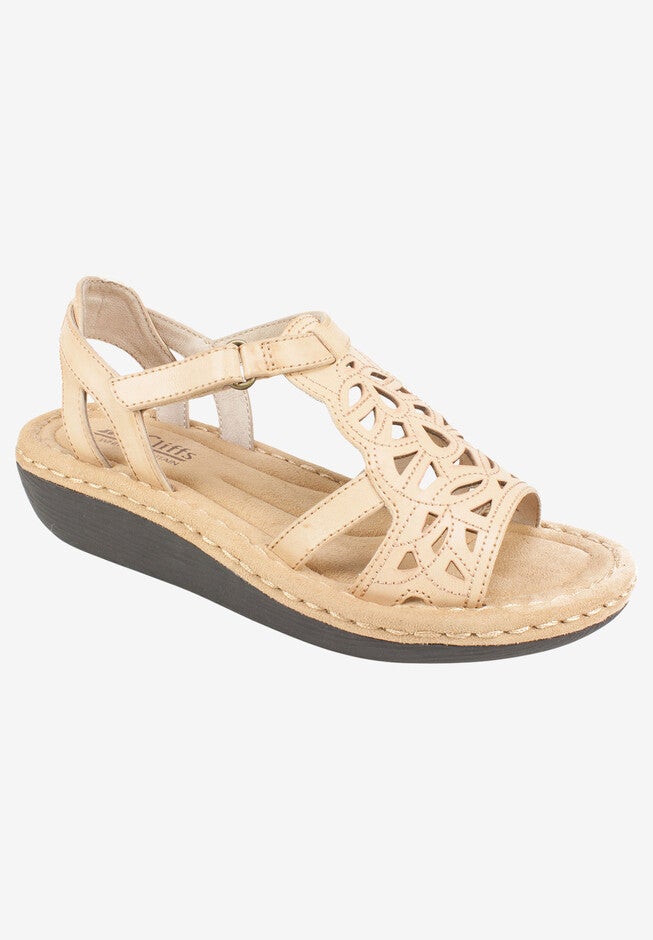 Chambray Sandal , STONE BURNISHED SMOOTH, hi-res image number 0