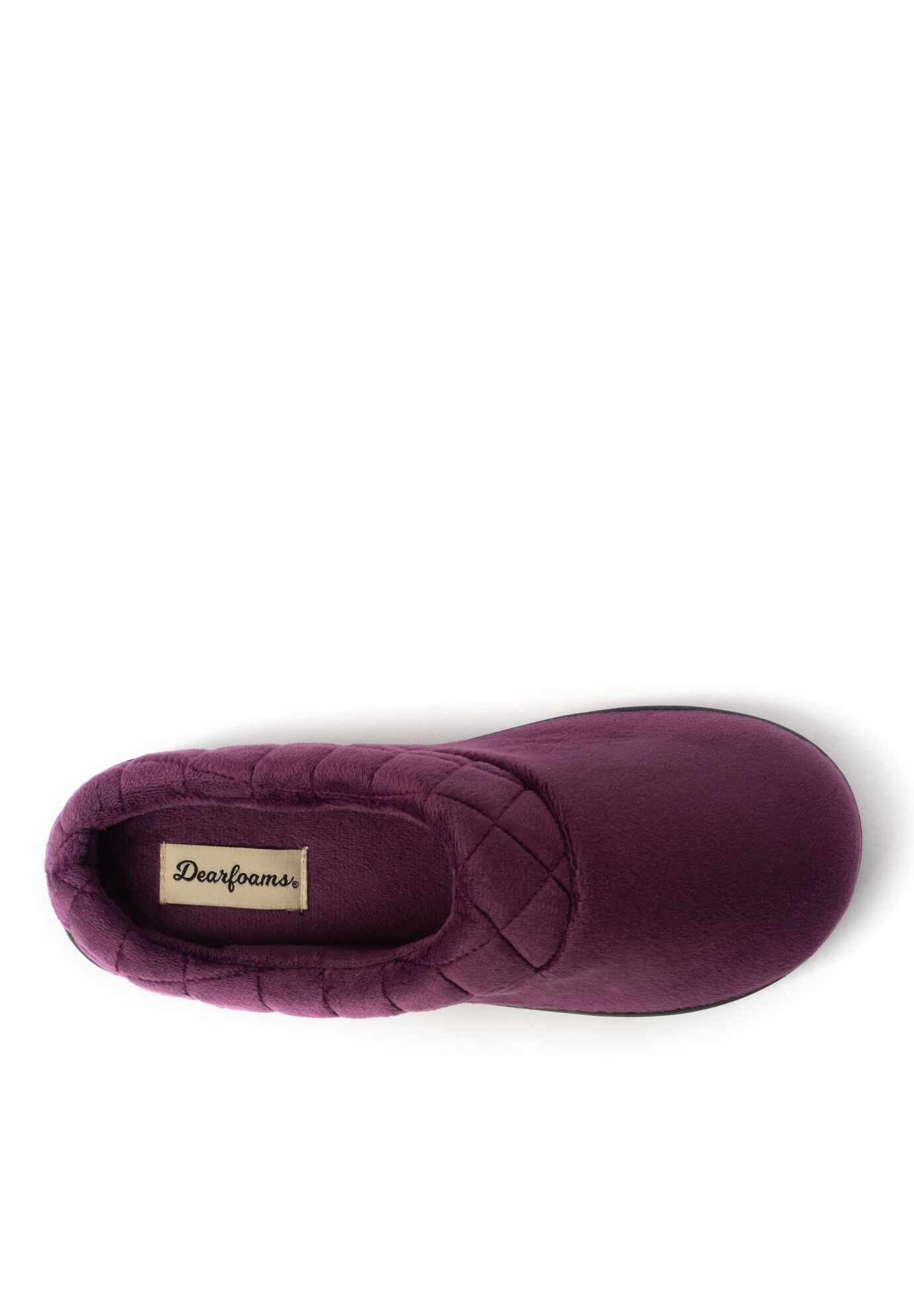 Darcy Velour Clog W Quilted Cuff Slipper Woman Within