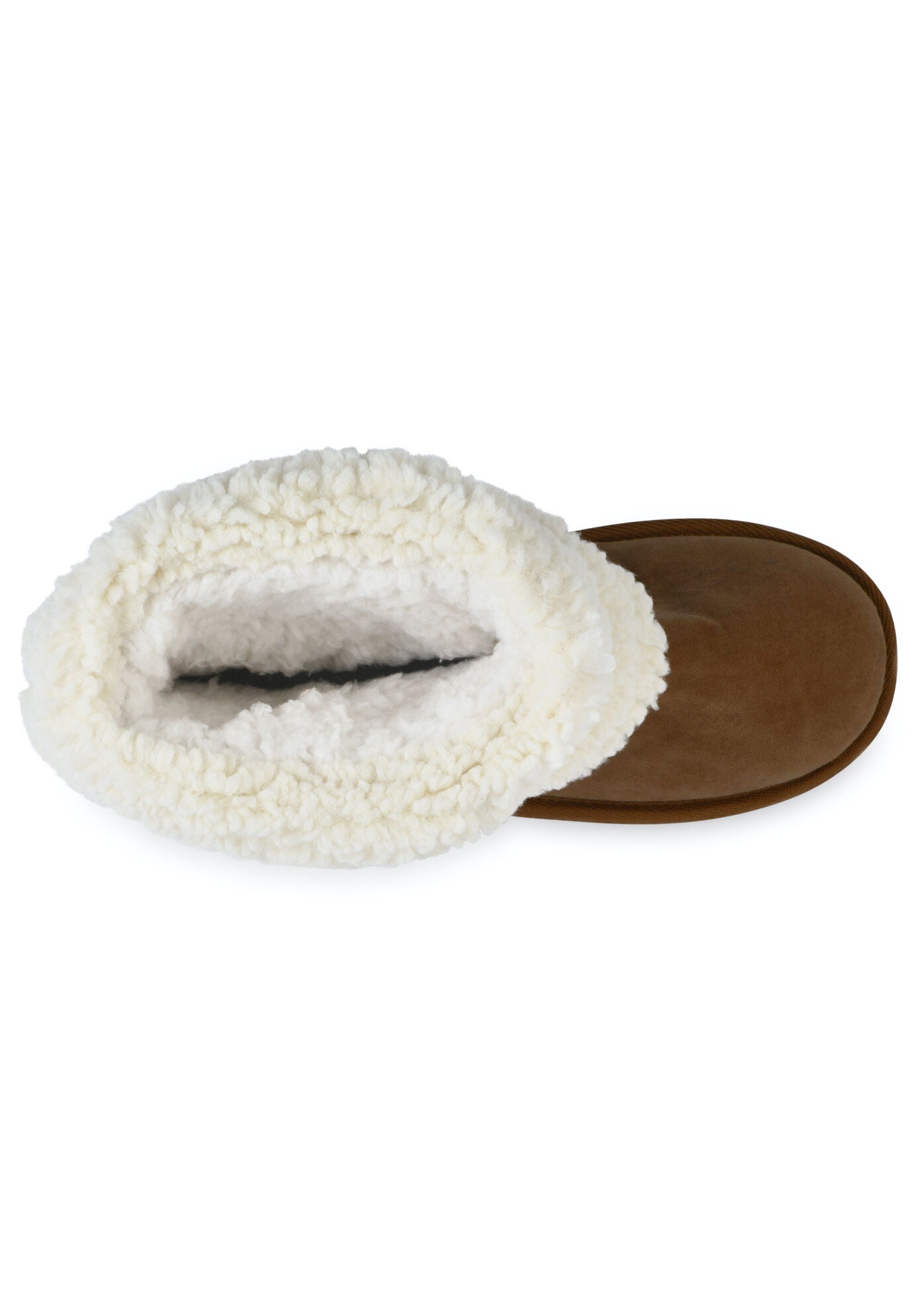 Faux Suede With Berber Cuff Ankle Boot, , alternate image number 4