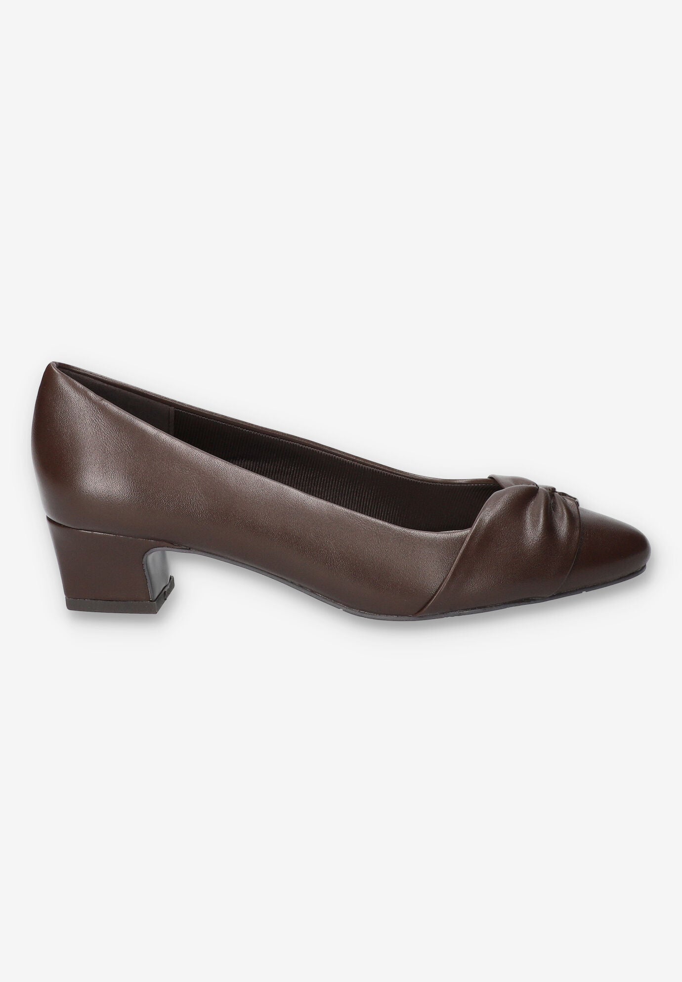 Lyanna Block Heel Pump, BROWN, alternate image number 2