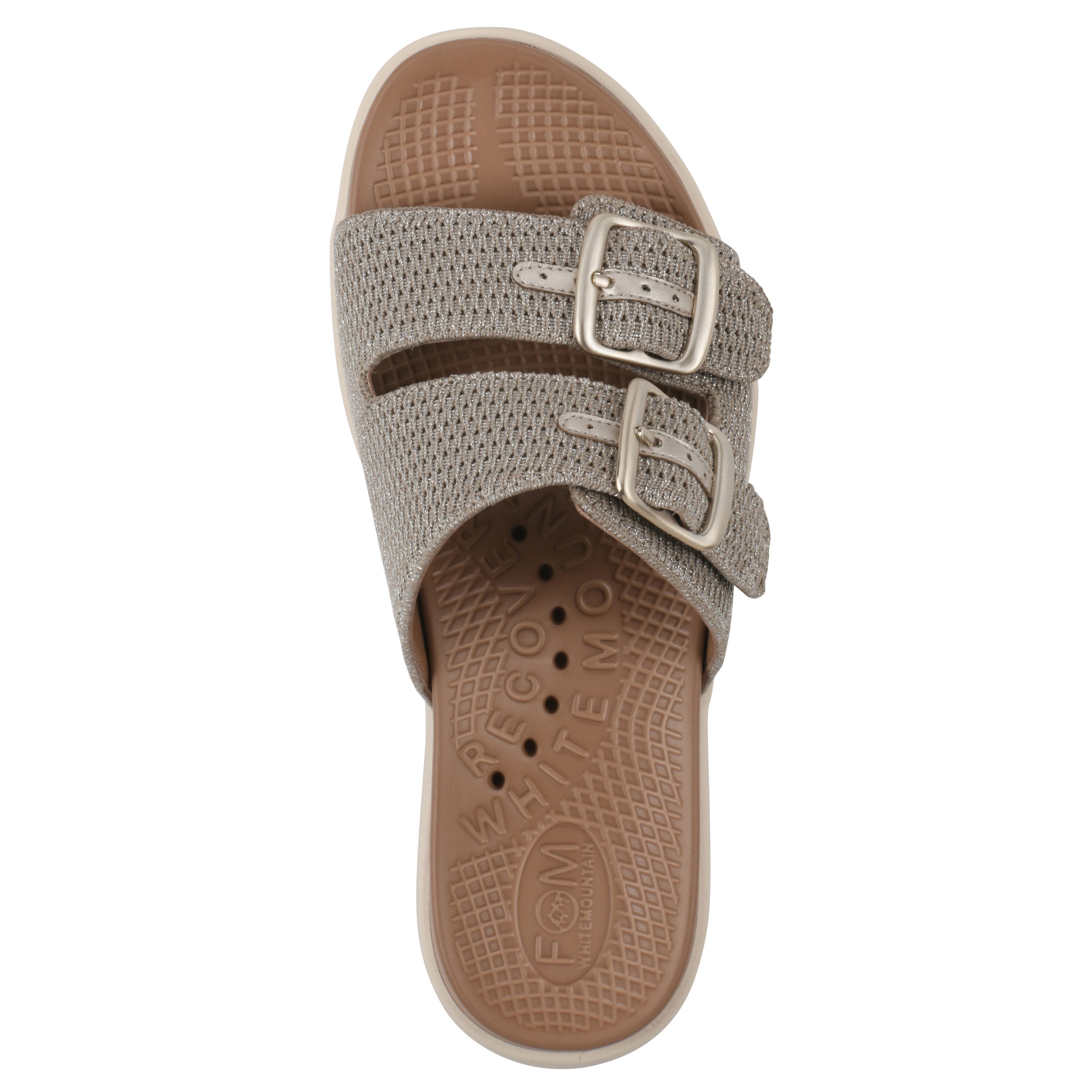 Nanny FOM Recovery Slide Sandal, GOLD FABRIC, alternate image number 4