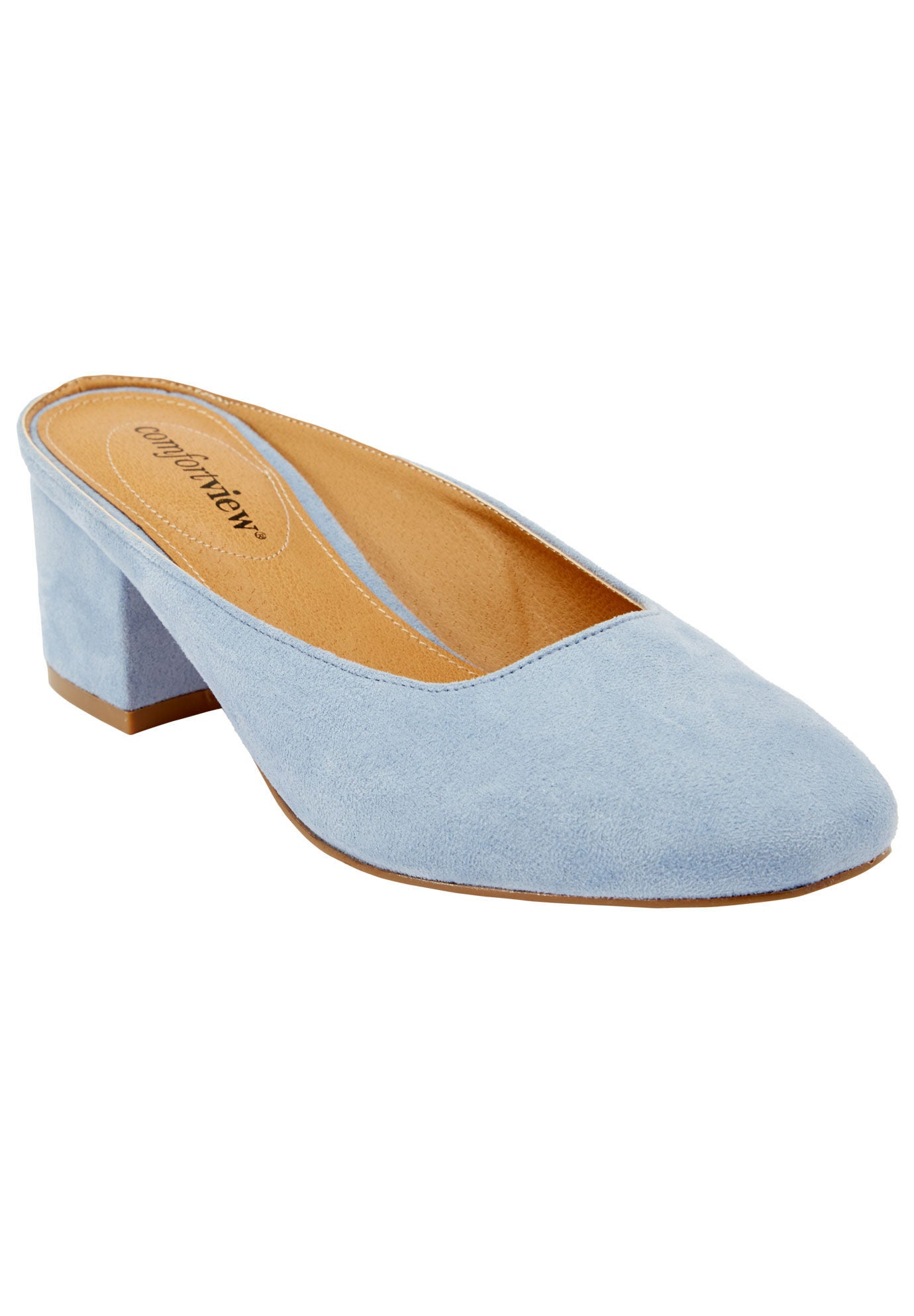 Judy Mule Sleek Suede like Block Heel Mules