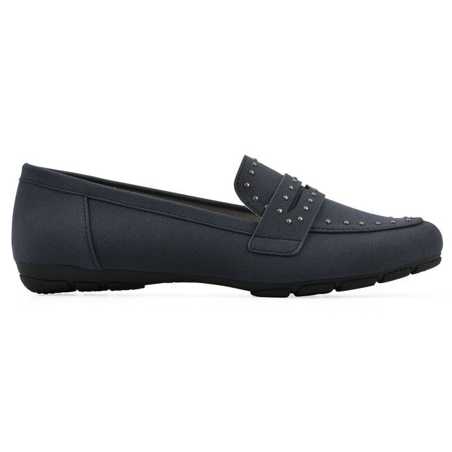 Giada Driving Mocassin, NAVY SUEDED SMOOTH, alternate image number 2