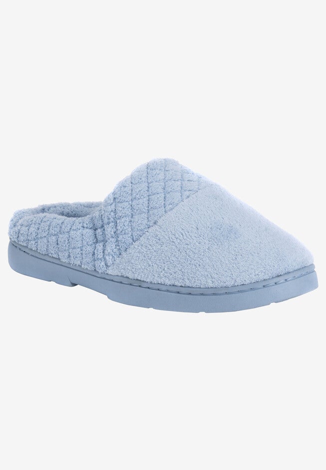 Micro Chenille Slipper Clogs by Muk Luks®, BLUE, hi-res image number 0