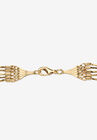 Goldtone Multi Strand Cobra Link Waterfall Necklace 30", , on-hover image number null