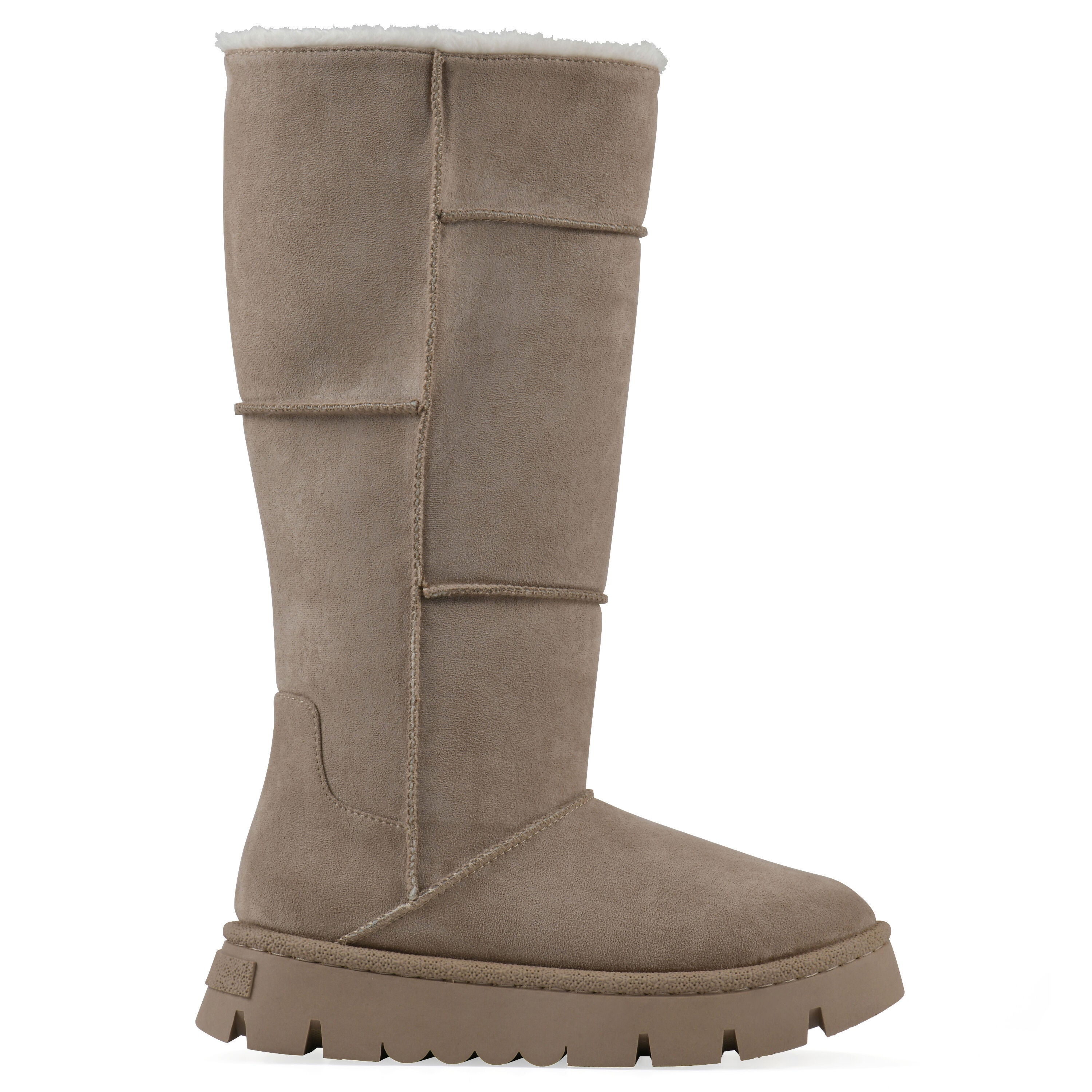Tru Faux Fur Tall Shaft Boot, DARK BEIGE, alternate image number 2