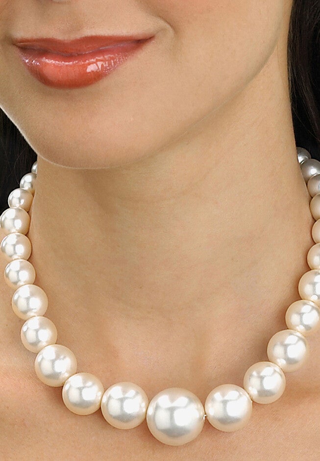 Simulated Pearl Silvertone Necklace And 2-Pair Earrings Set, , alternate image number 2