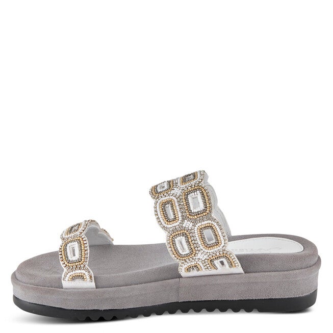 Regency Slide Sandal, WHITE MULTI, alternate image number 2