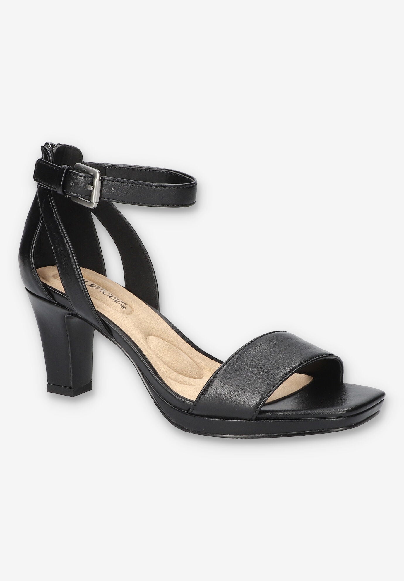 Ro Square Toe Heeled Sandal, BLACK, hi-res image number 0