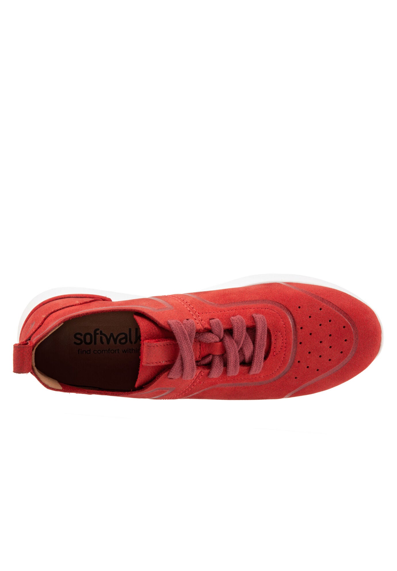 Slip-on Stella Leather Sneaker - Wide Widths, Red Nubuck