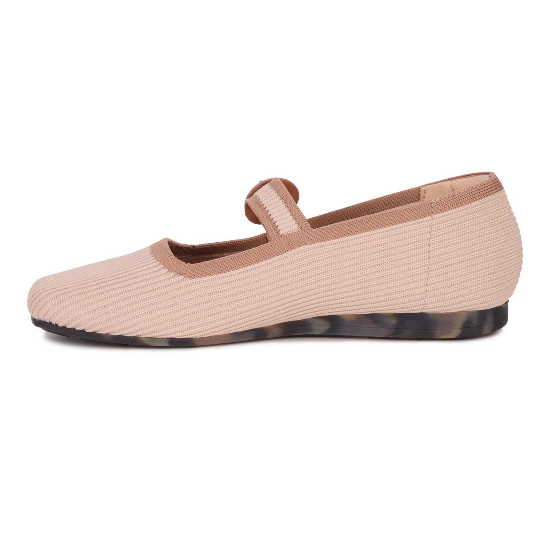 Naomi Mary Jane Stretch Flat, CREAM TAUPE KNIT, alternate image number 3
