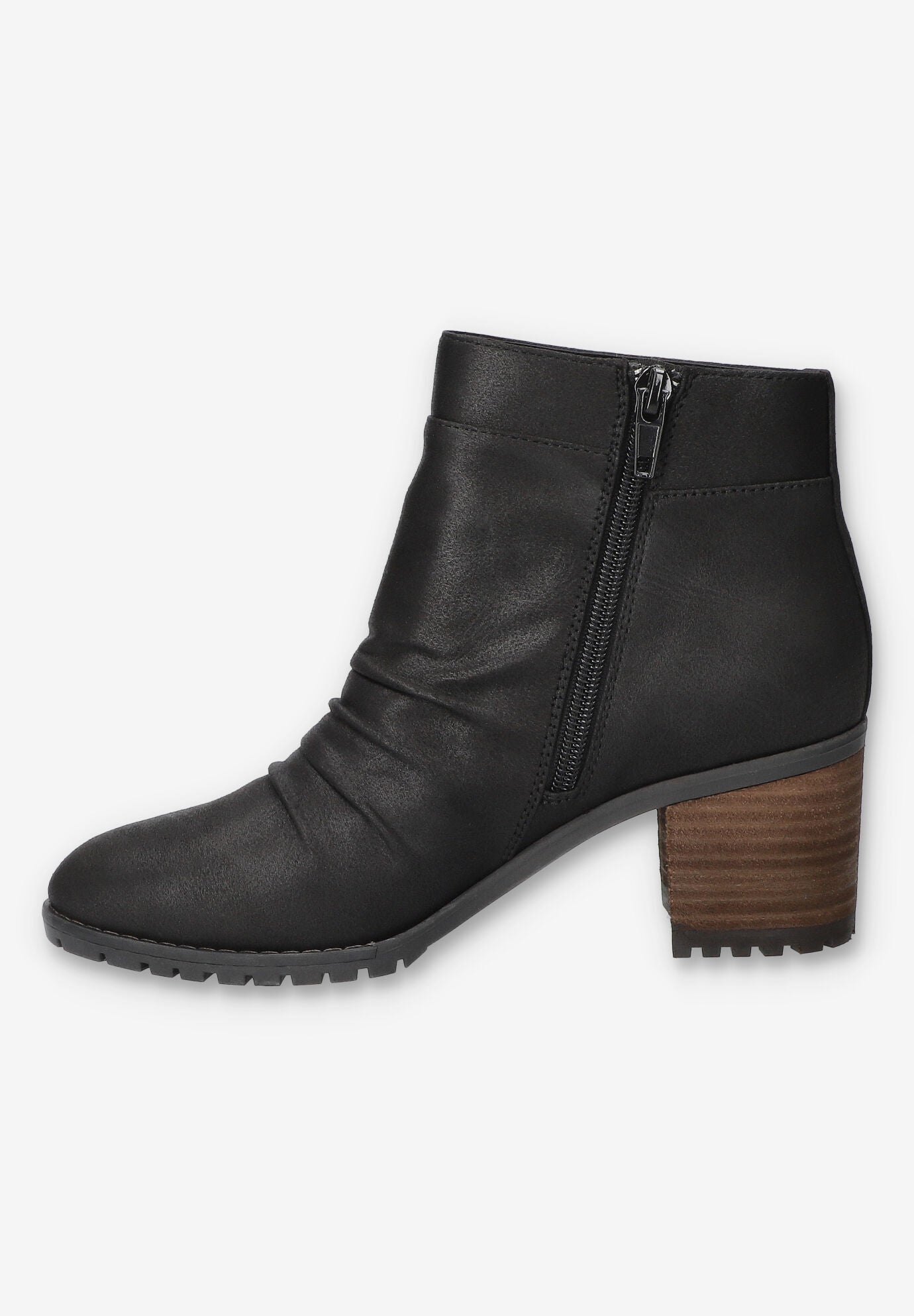 Janita Block Heel Ankle Boot, BLACK, alternate image number 4