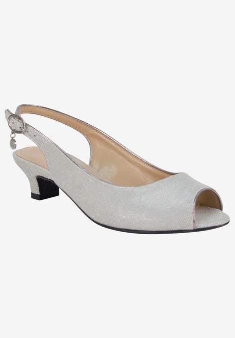 Jenvey Sling by J.Renee®, SILVER GLITTER, hi-res image number null