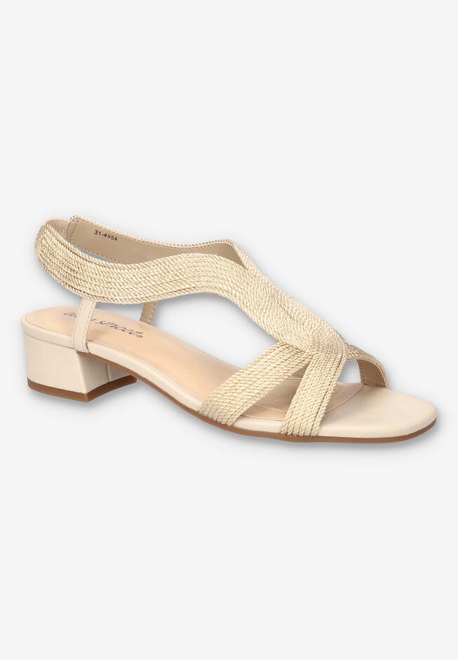 Festival Block Heel Sandal, BEIGE WOVEN, hi-res image number 0