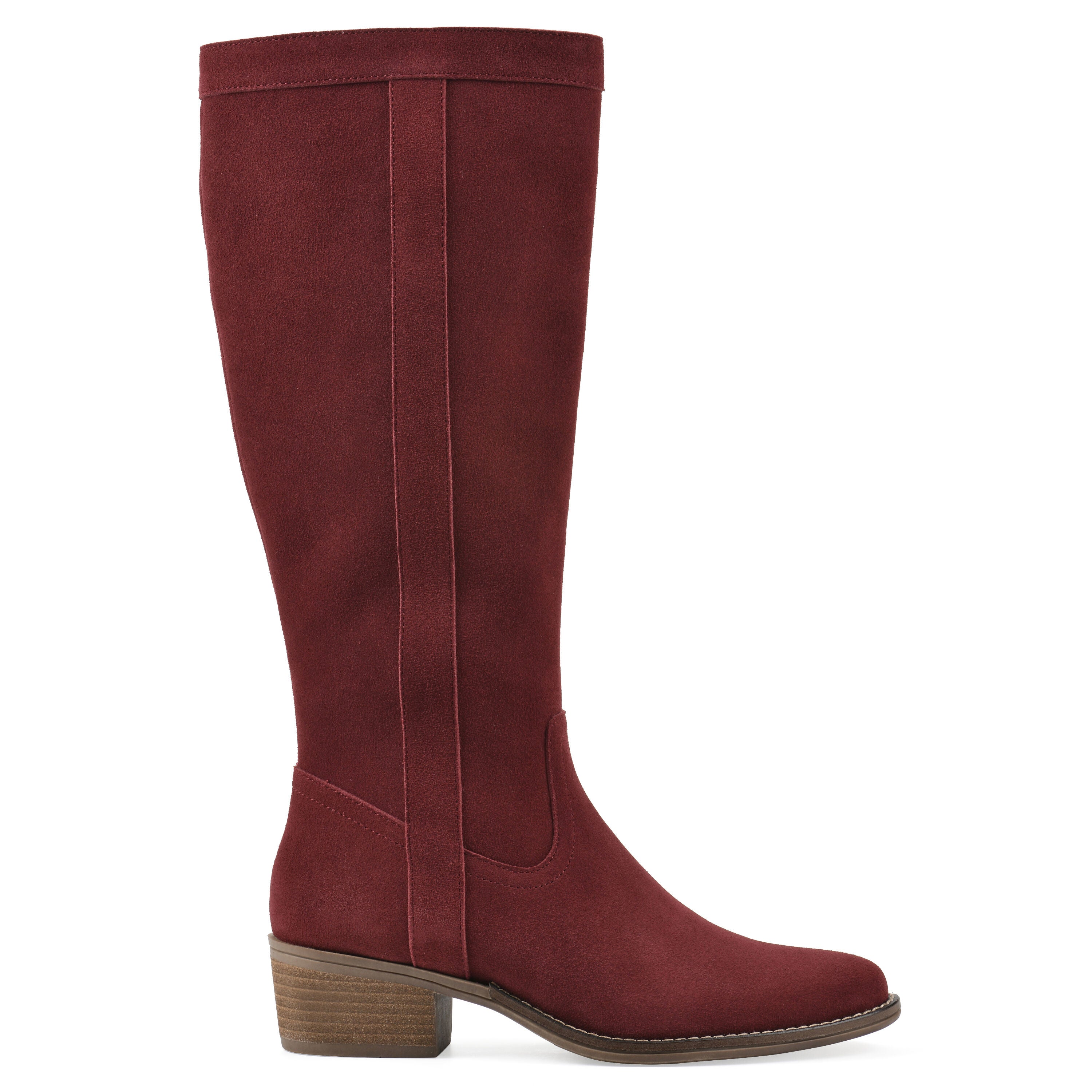 Altitude Wide Calf Tall Shaft Boot, BURGUNDY SUEDE, alternate image number 2