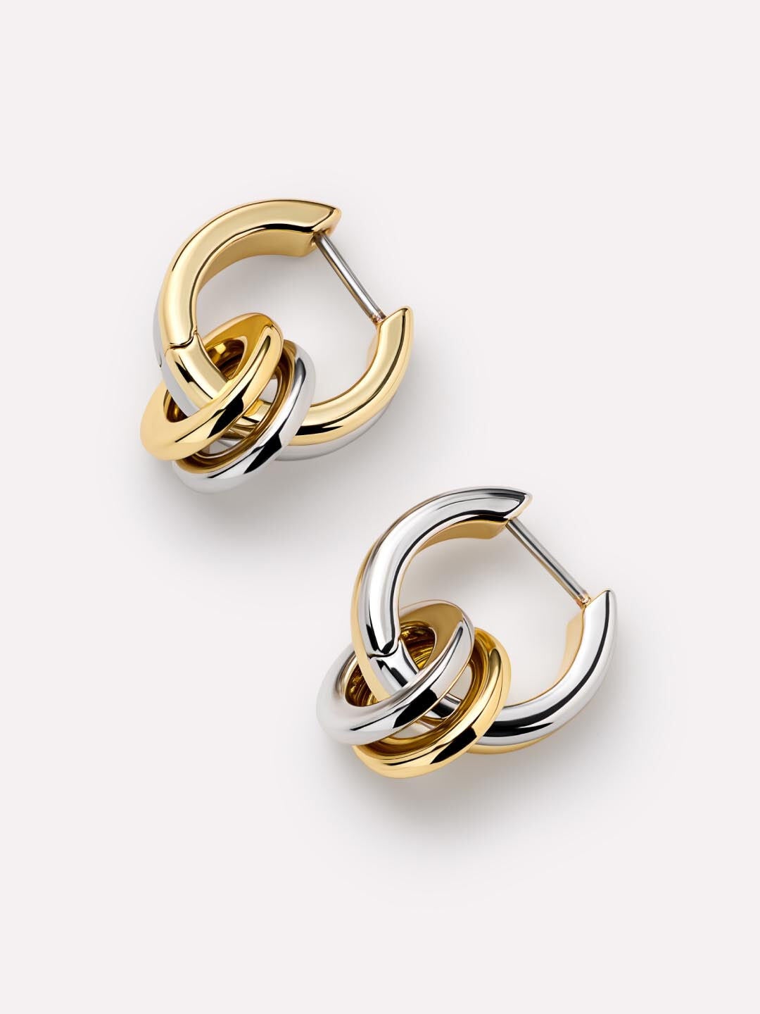 Huggie Earrings - Asher Drop, GOLD, alternate image number 4