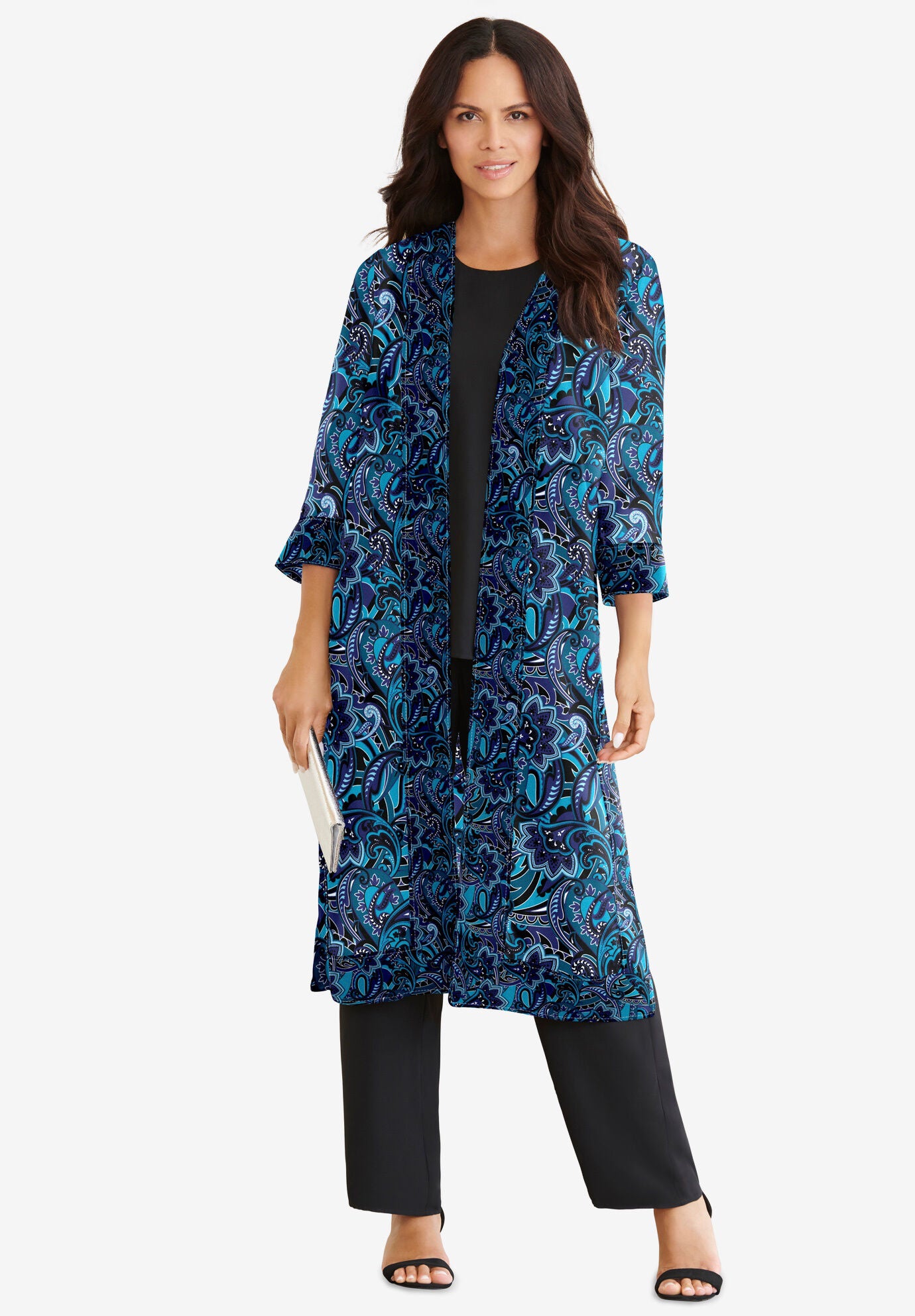 Three Piece Duster Pant Suit