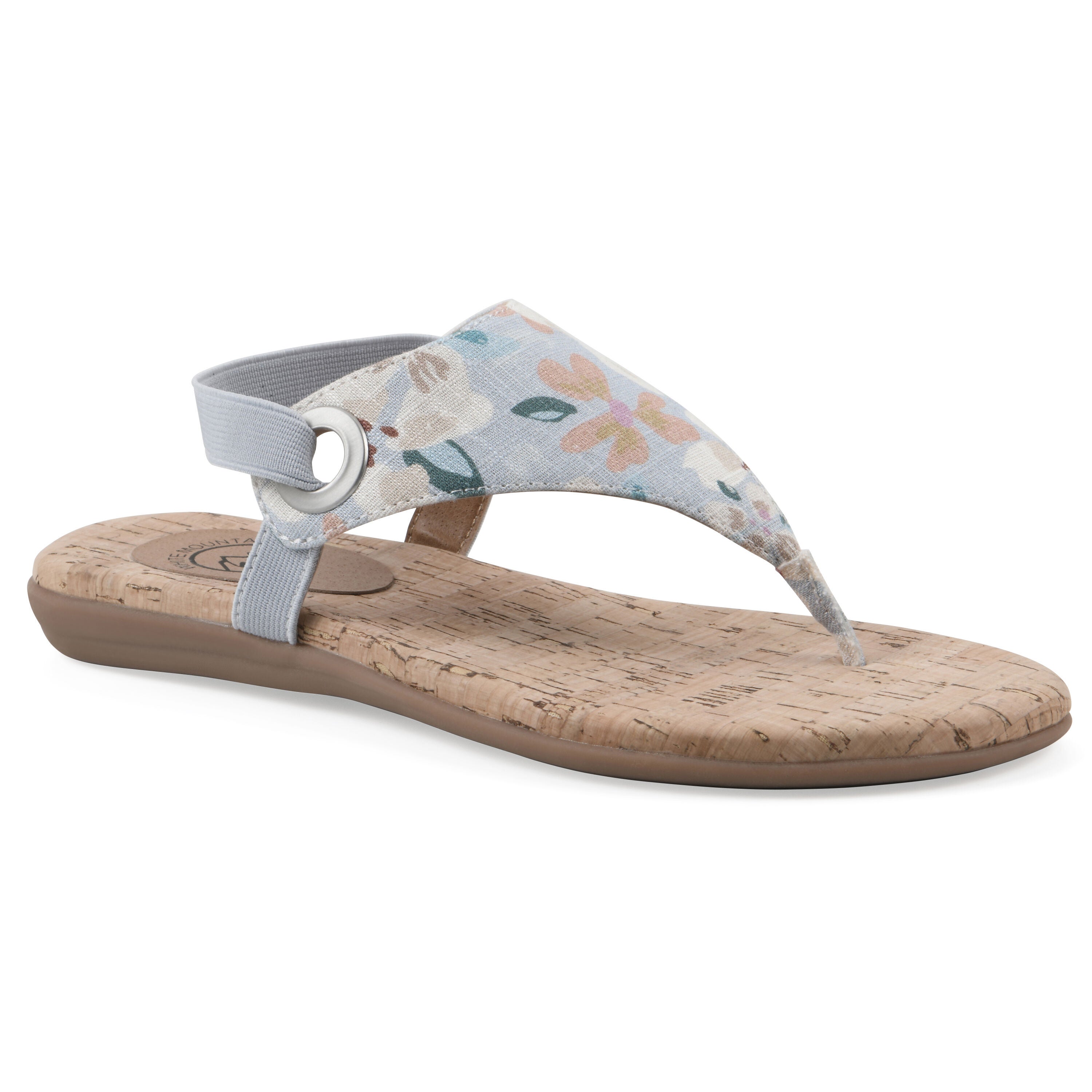 Lifeway Sling back sandal, LIGHT BLUE FLORAL, hi-res image number 0