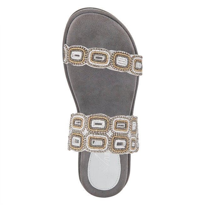 Regency Slide Sandal, WHITE MULTI, alternate image number 3