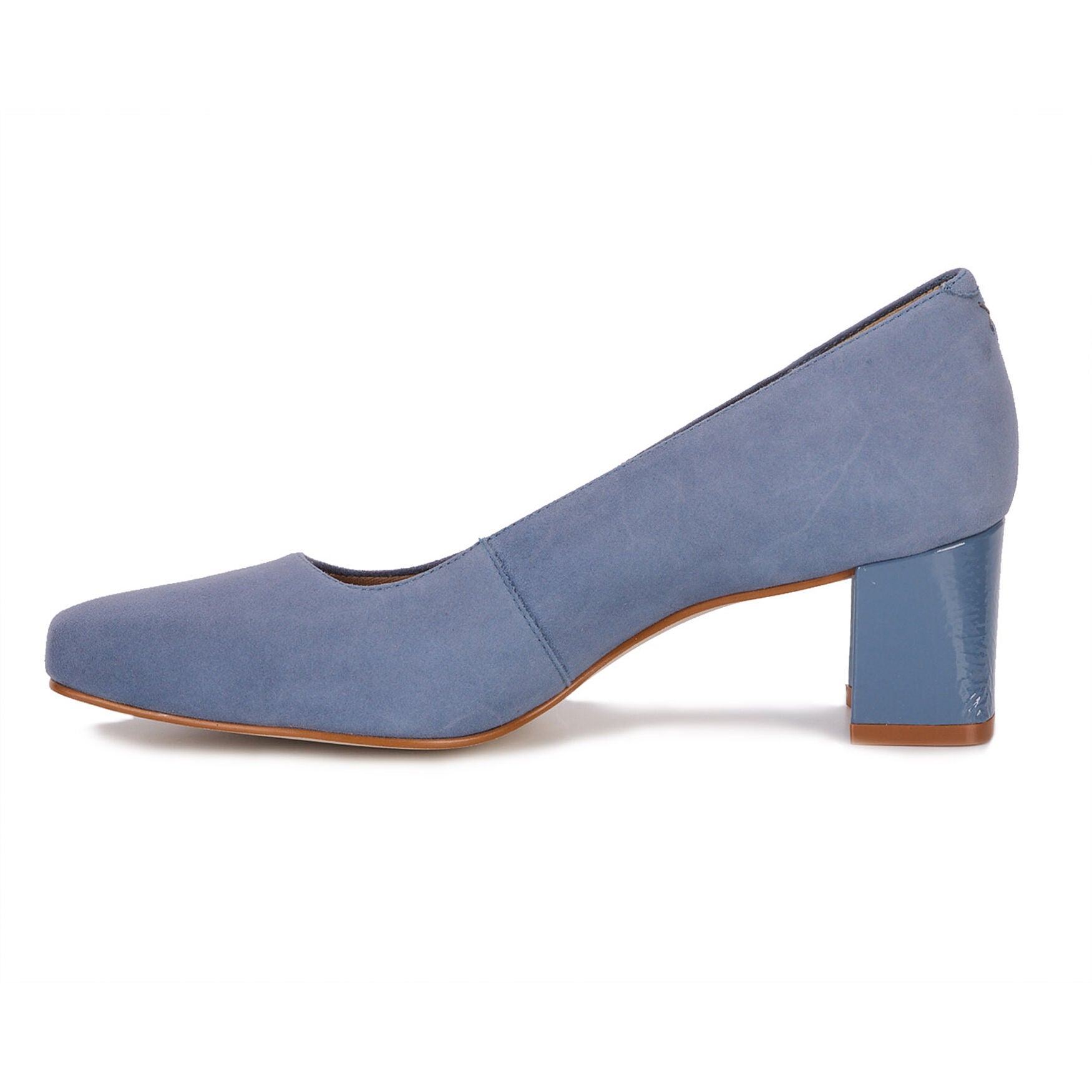 Meredith Square Toe Suede Pump, LIGHT BLUE SUEDE, alternate image number 3