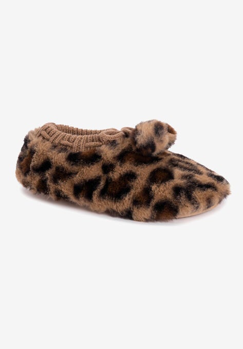 Faux Fur Ballerina Slipper, NATURAL LEOPARD, hi-res image number null