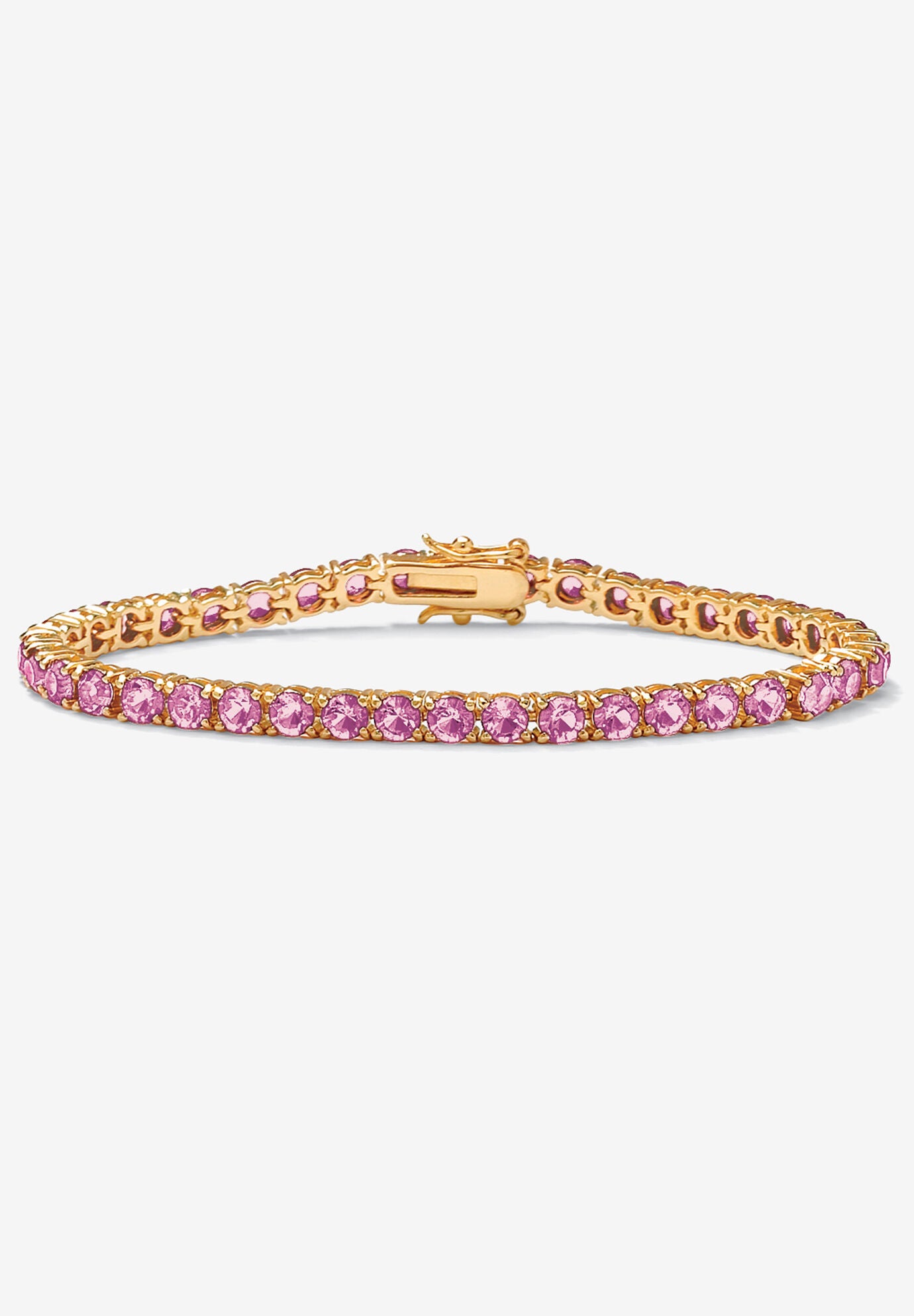 Birthstone Tennis Bracelet In Gold-Plated, JUNE, hi-res image number 0