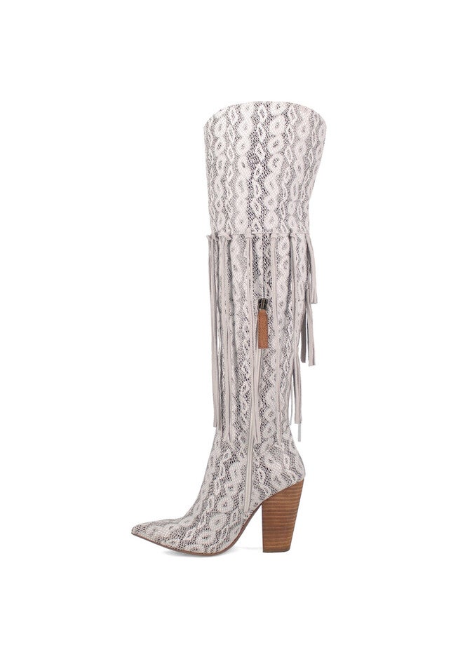 Kitty Kat Knee High Fringe Boot, , alternate image number null