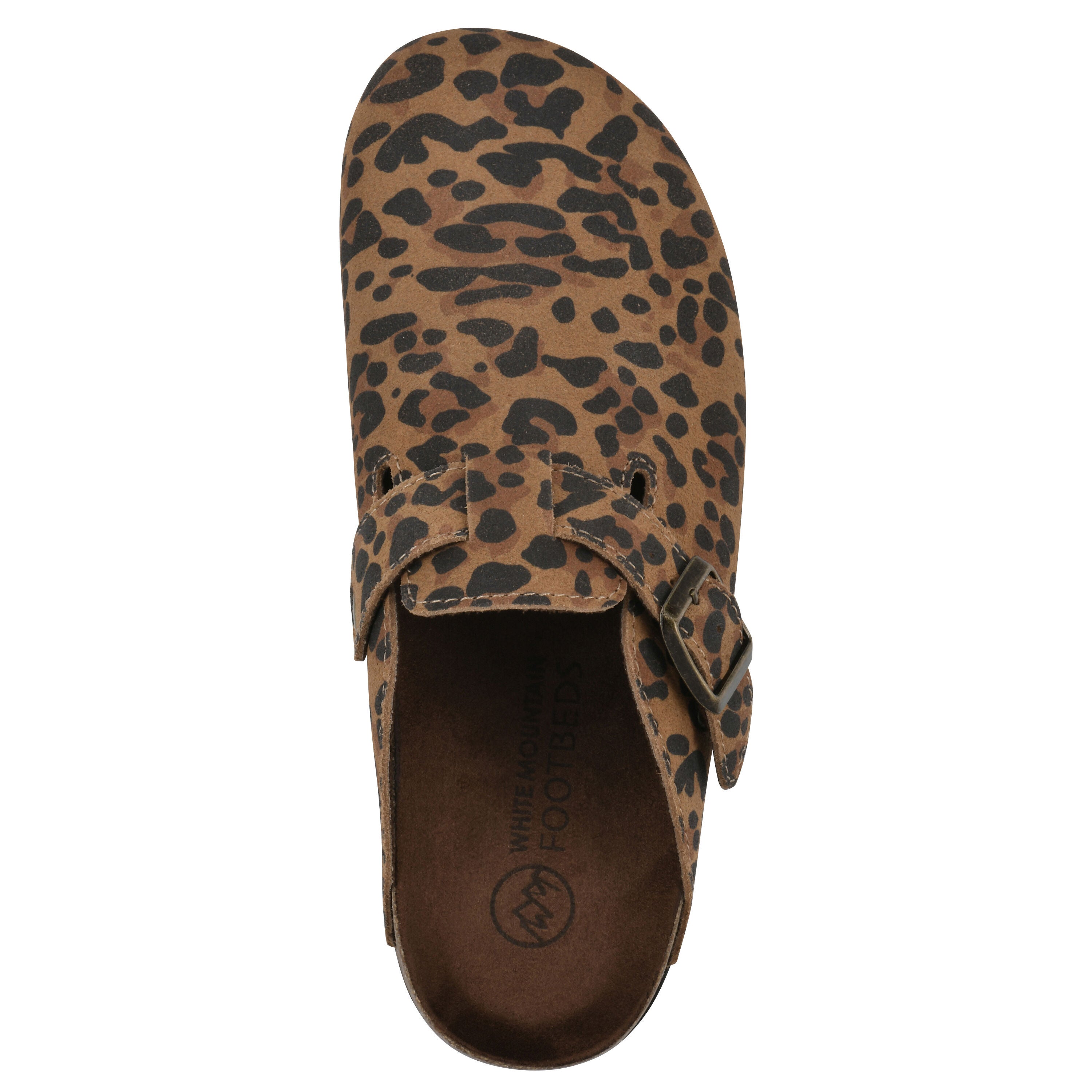 Bari Footbeds Clog, BROWN LEOPARD SUEDE, alternate image number 4