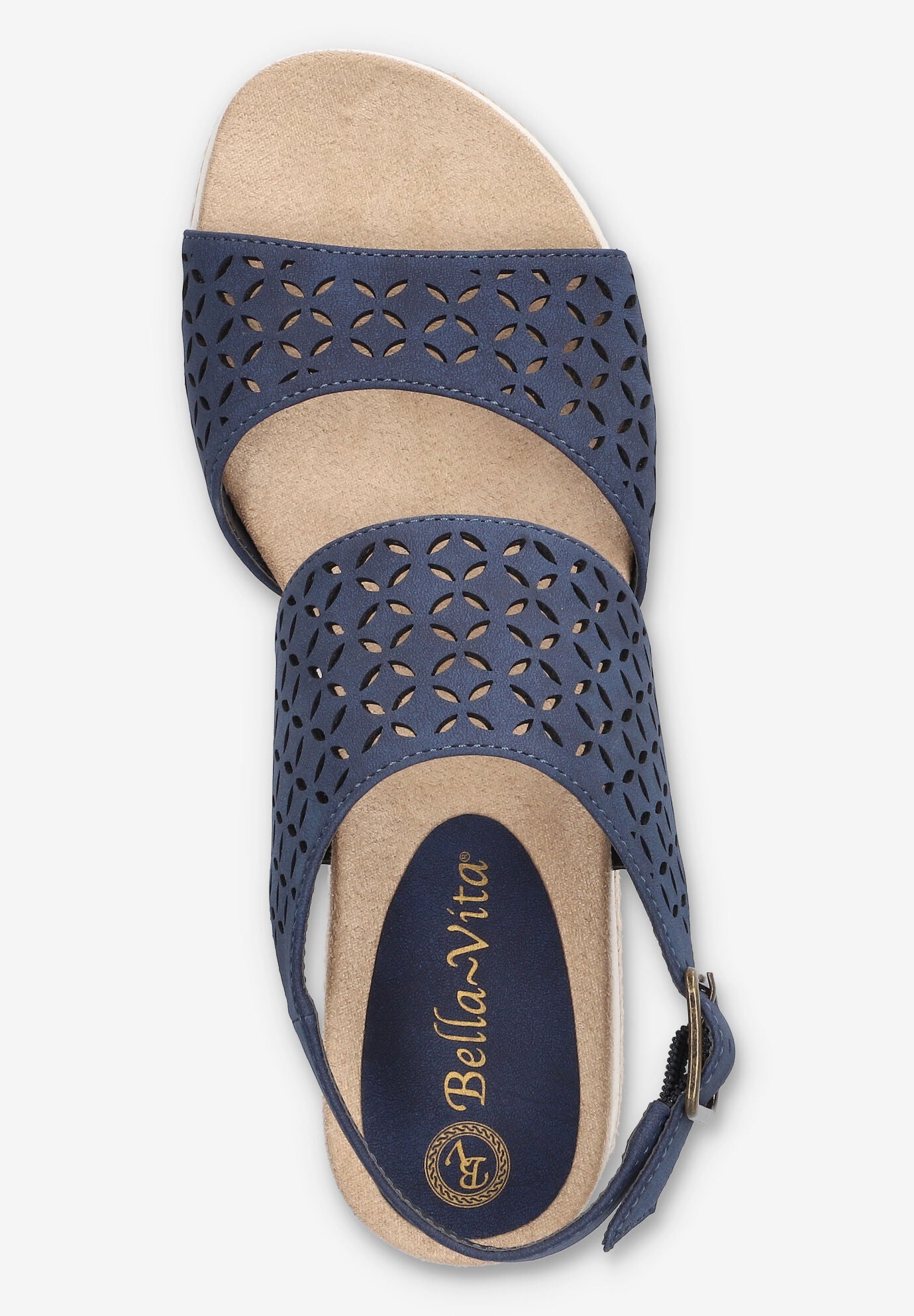 Inaya Wedge Sandal, NAVY, alternate image number 6