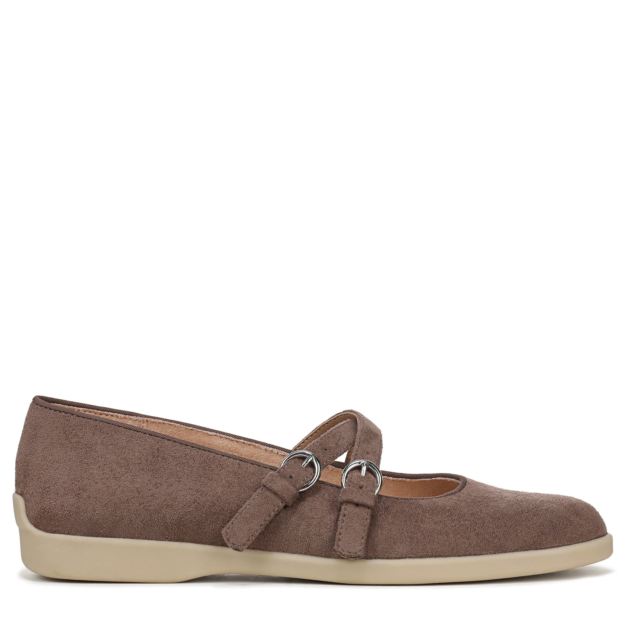 Marnie Mary Jane Flat, MOCHA BROWN SUEDE, alternate image number 3
