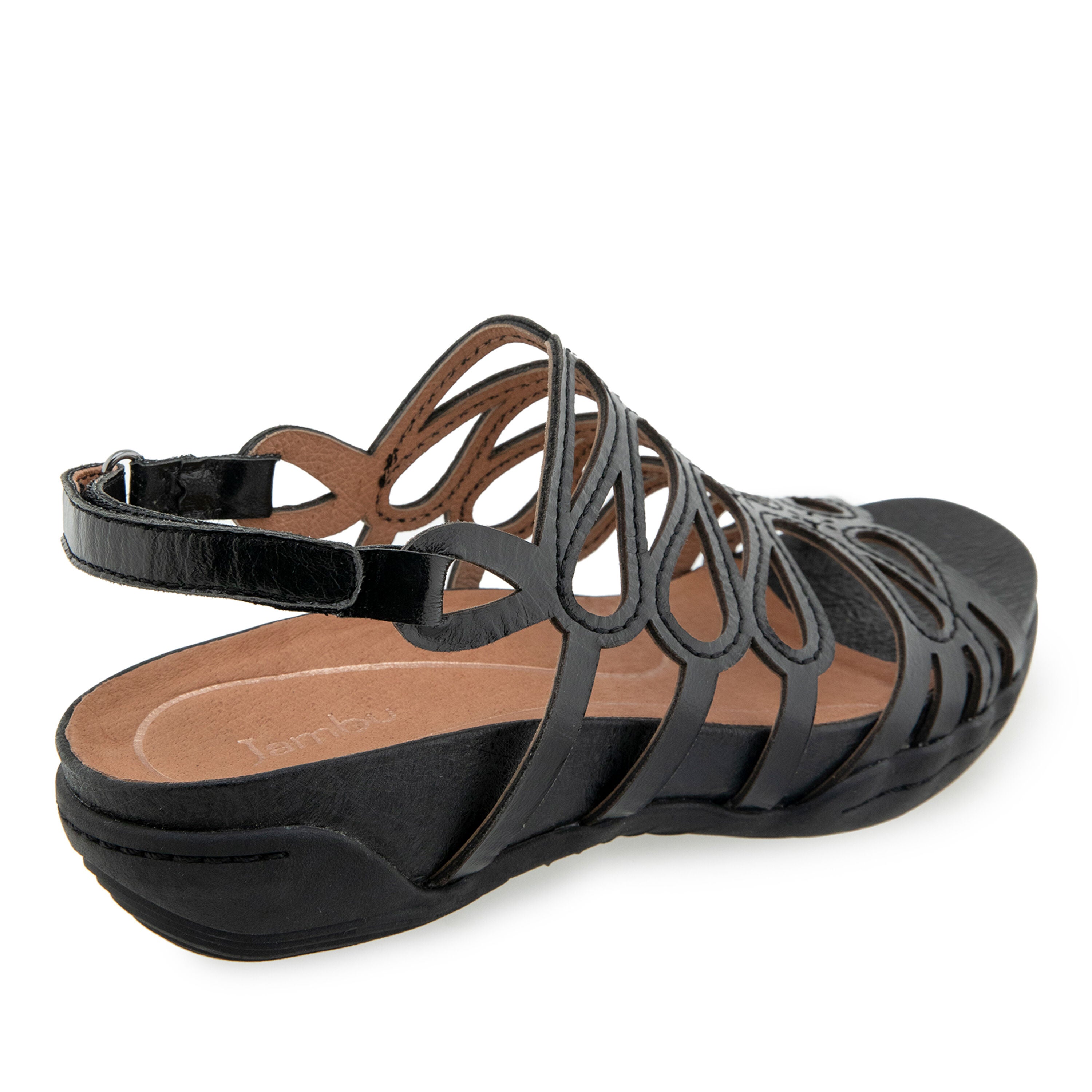 Miriam Casual Flat Sandal, OIL BLACK, on-hover image number 1