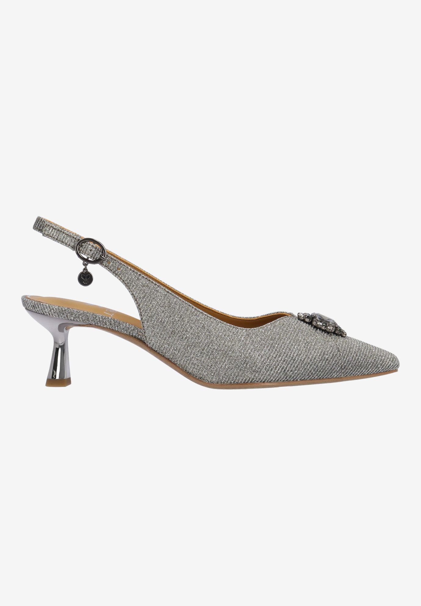 Brivella Sling Back Pump, PEWTER, alternate image number 3