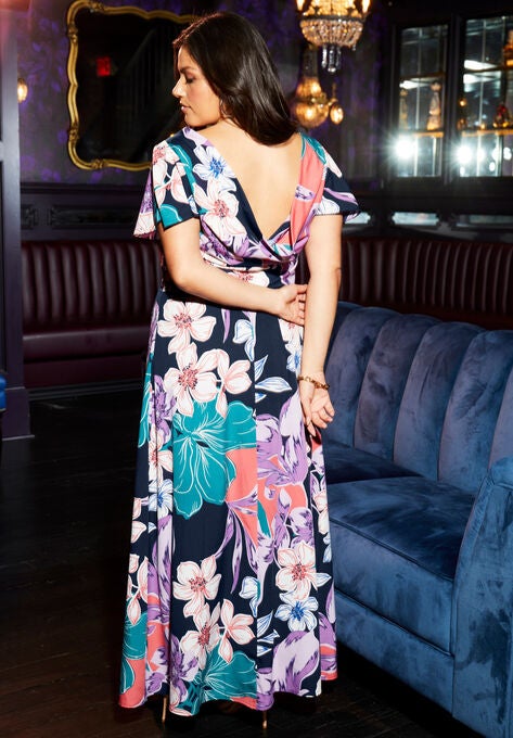Flutter-Sleeve A-Line Dress, , on-hover image number null