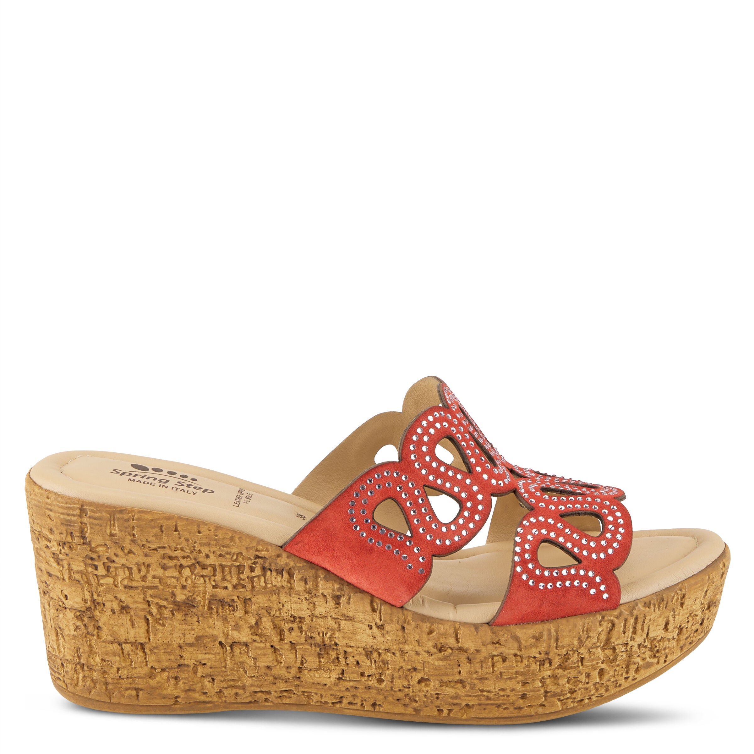 Mssteamy Slide Sandal, RED SUEDE, alternate image number 5