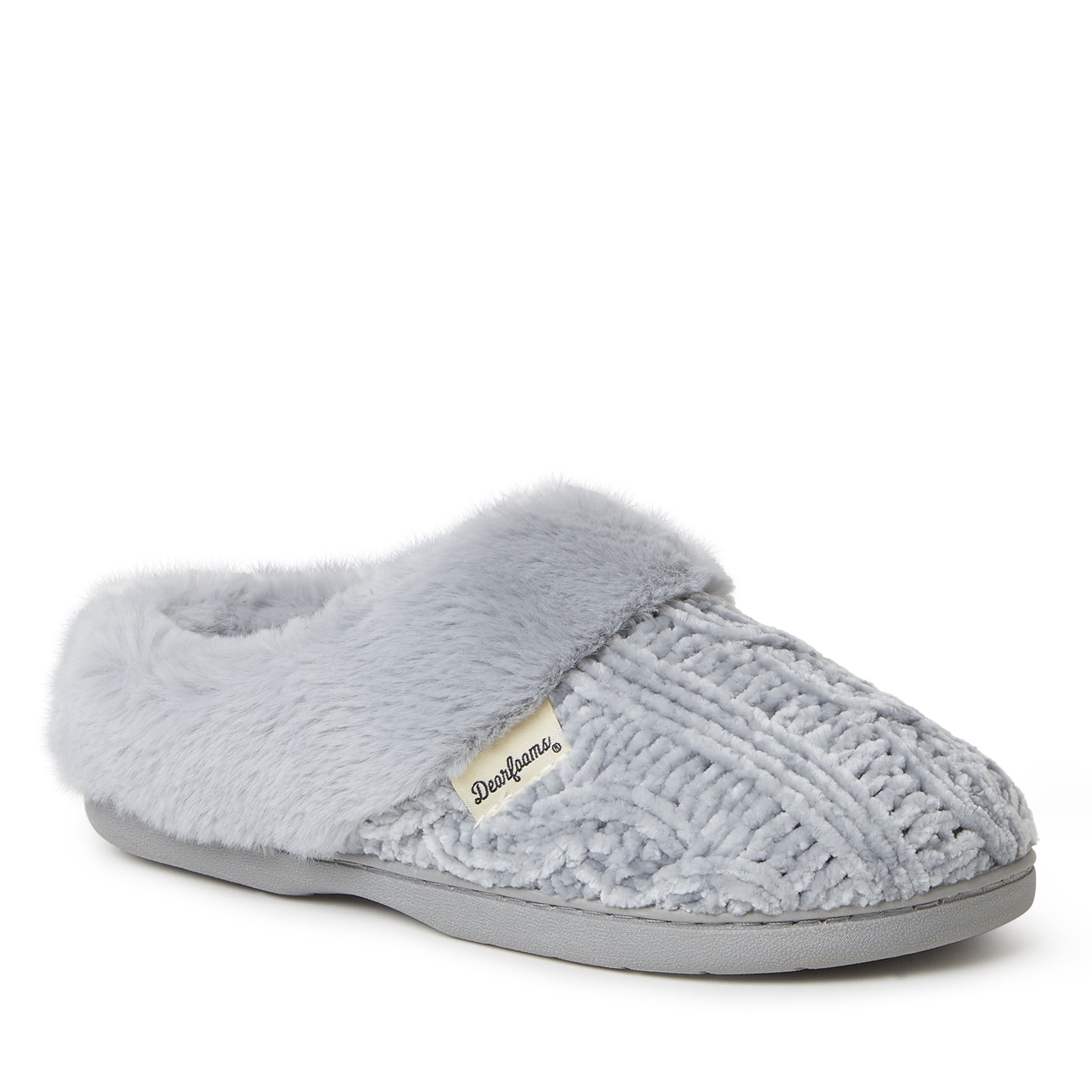 Claire Cable Knit Chenille Clog, SLEET, hi-res image number 0
