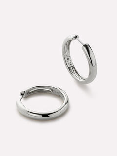 Giulia Large Silver Hoop Earrings