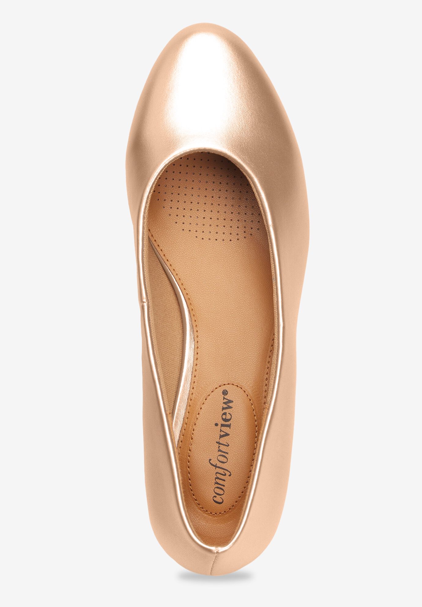 The Vida Leather-Like Slip On Pump, GOLD, alternate image number 5