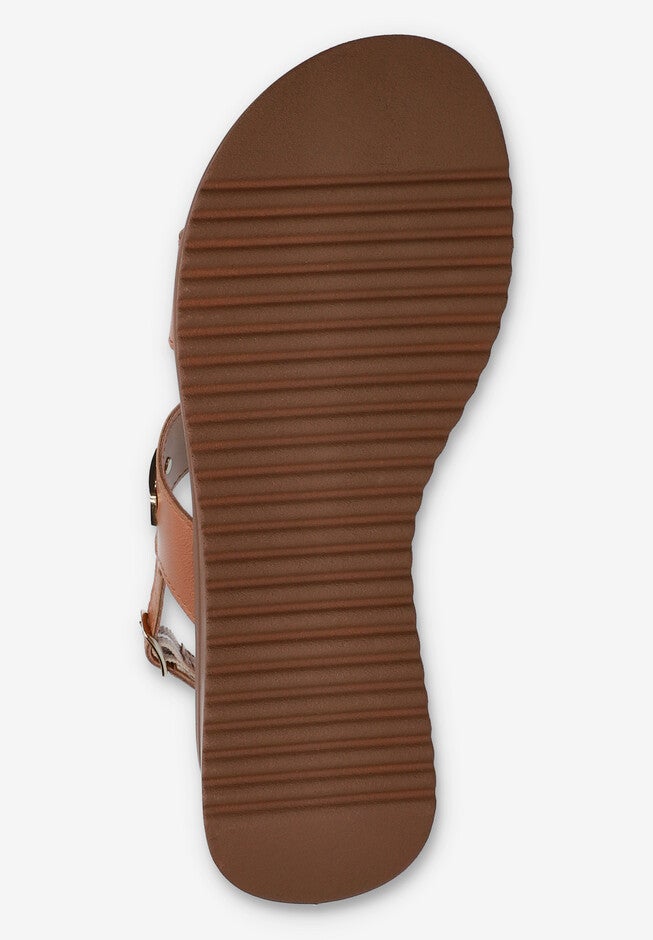 Vic-Italy Wedge Sandal, WHISKEY LEATHER, alternate image number 5