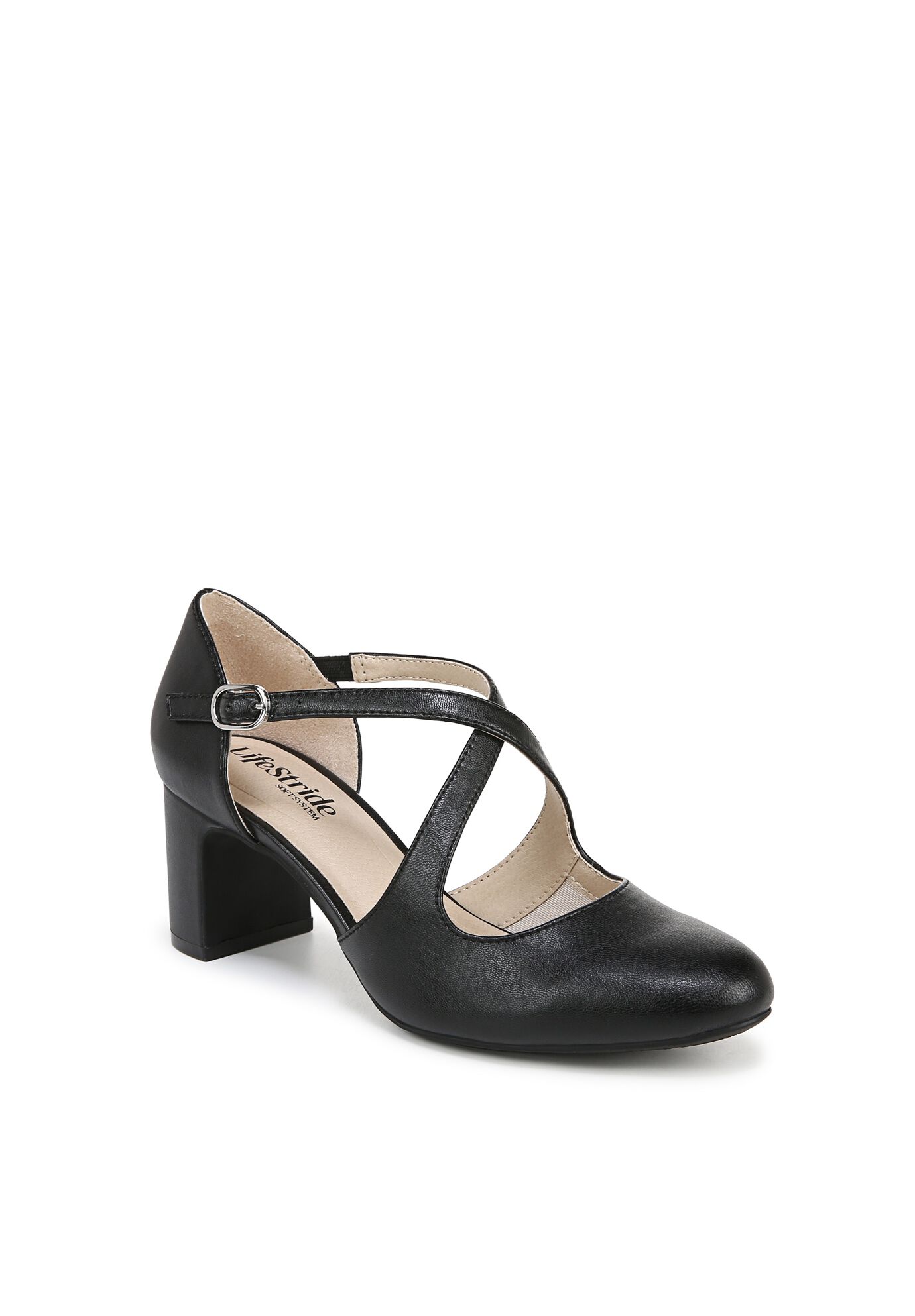 Tracy Pump, BLACK FAUX LEATHER, hi-res image number 0