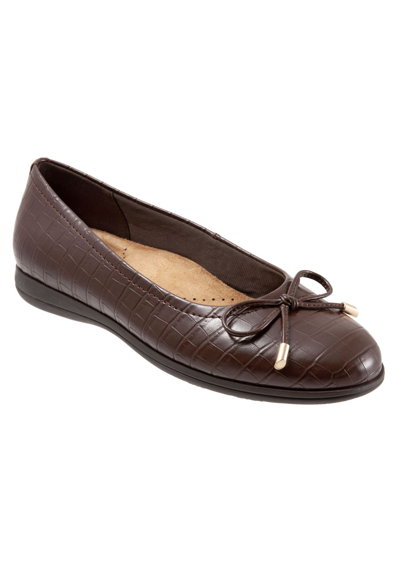 Dellis Flat , DARK BROWN CROCO, hi-res image number 0