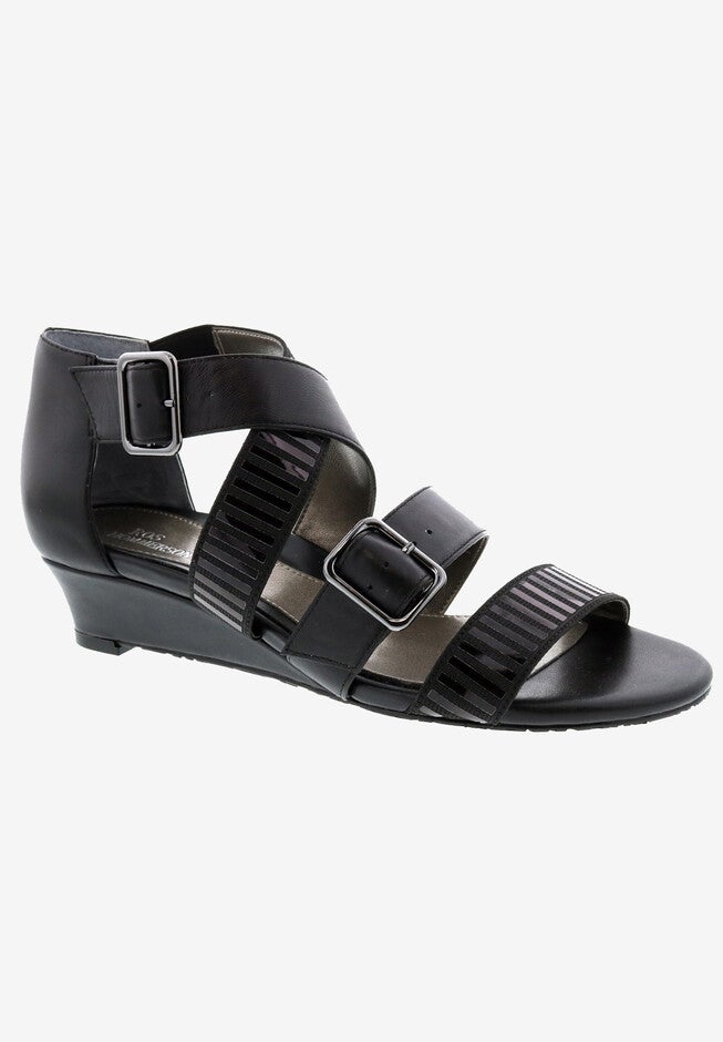 Voluptuous Sandal, BLACK LEATHER, hi-res image number 0