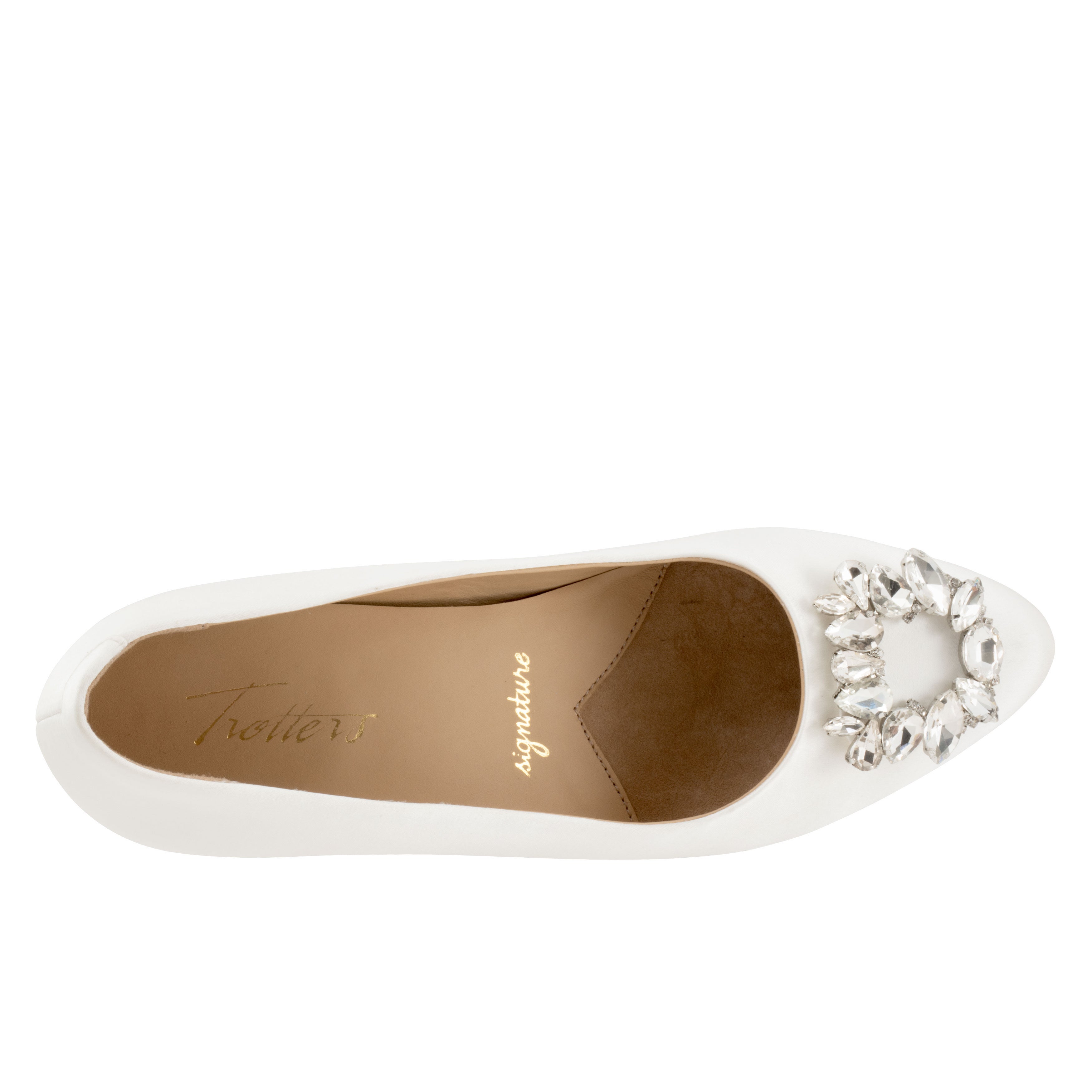 Kate Bridal Pump, WHITE SATIN, alternate image number 3