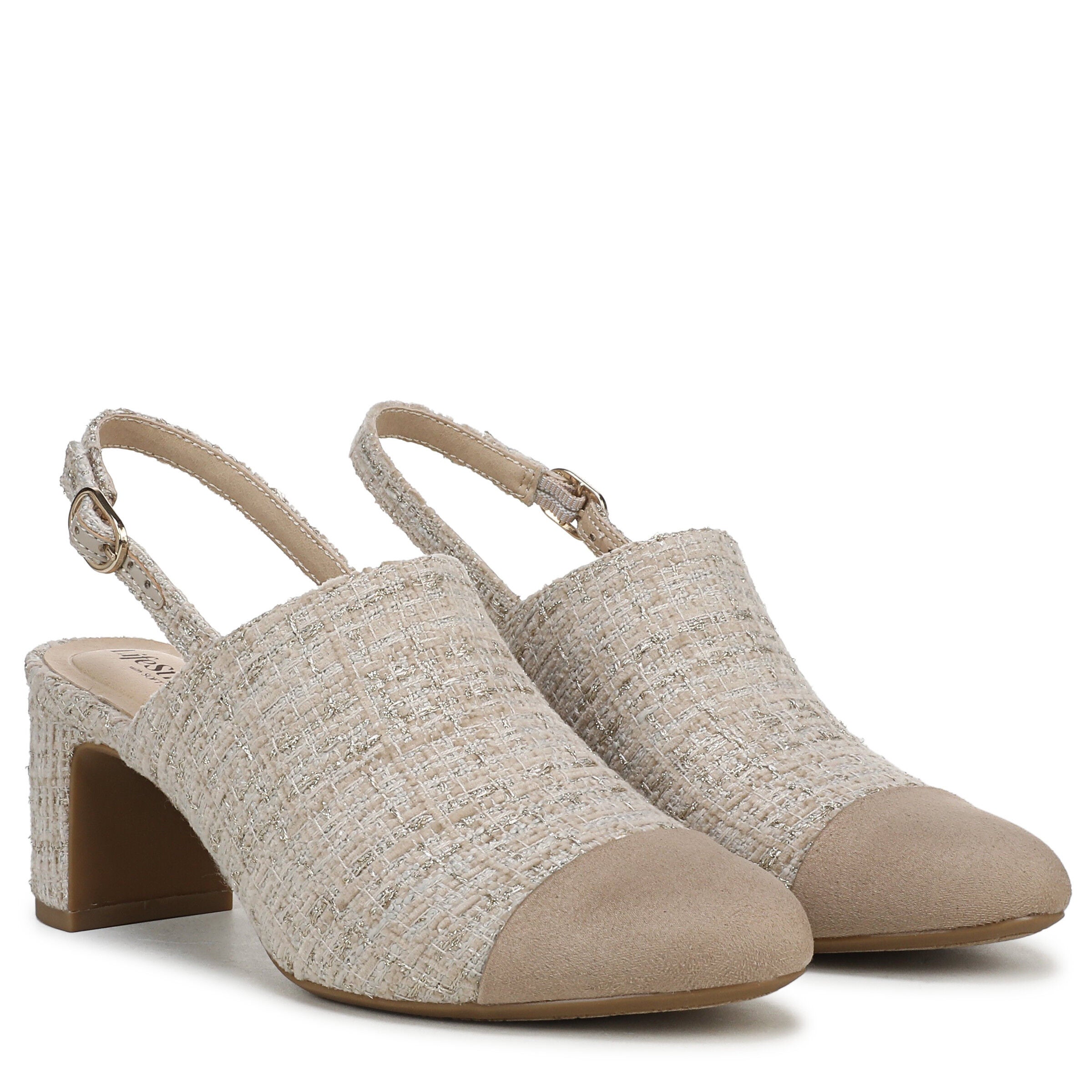 Tessa Slingback Pump, DOVER LIGHT TAN, alternate image number 2