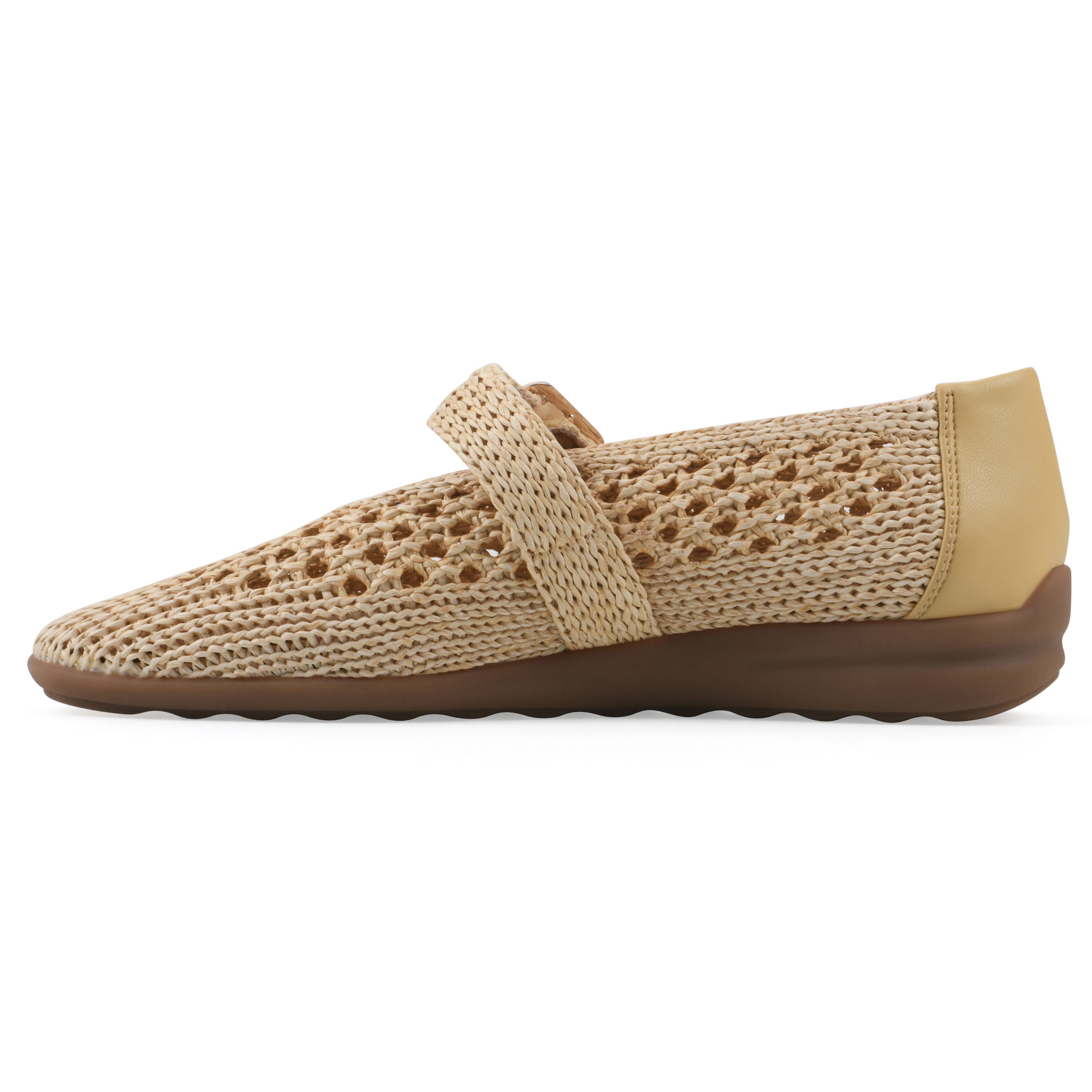 Cordette Mary Jane Flat, YELLOW FABRIC, alternate image number 3