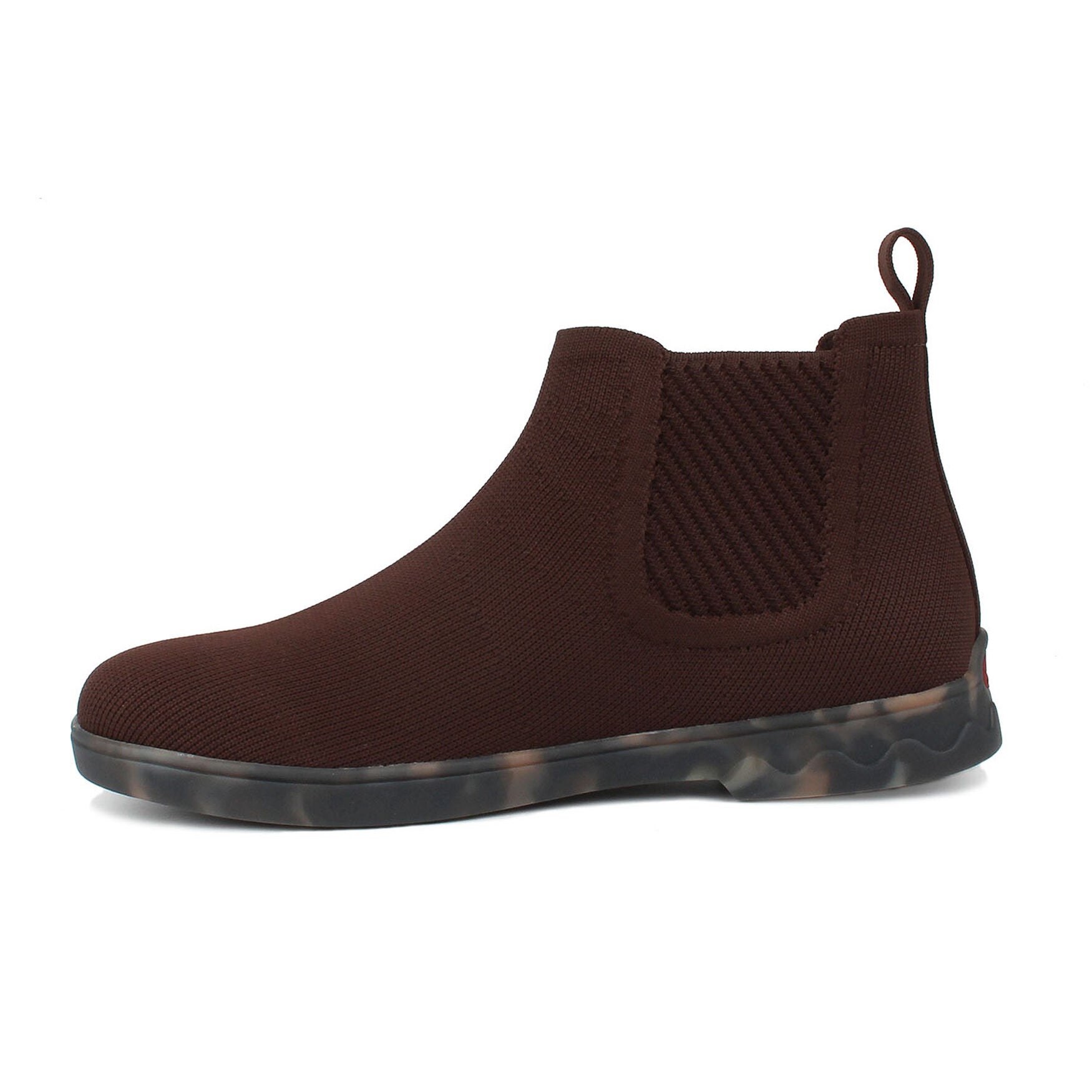 Grady Stretch Knit Bootie, BROWN, alternate image number 3