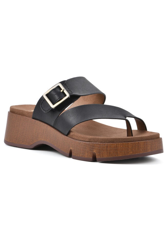Leftover Casual Sandal, BLACK BURNISHED SMOOTH, hi-res image number null
