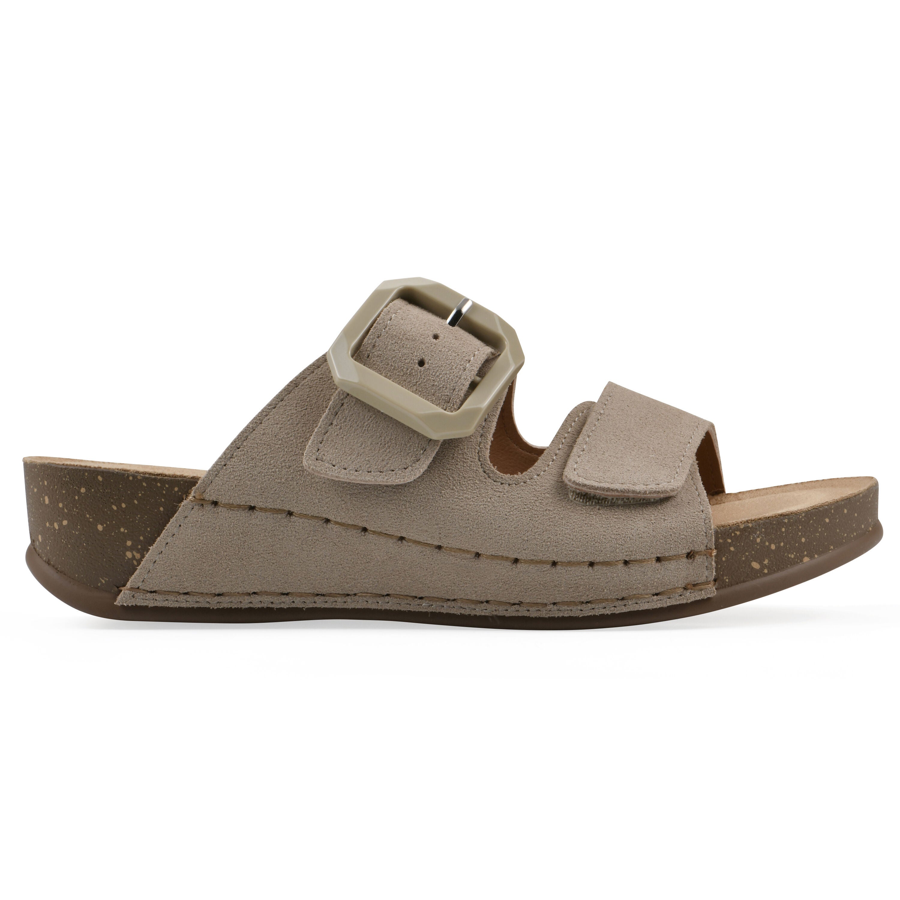 Fearful Slip On Wedge, SANDAL WOOD SUEDE, alternate image number 2